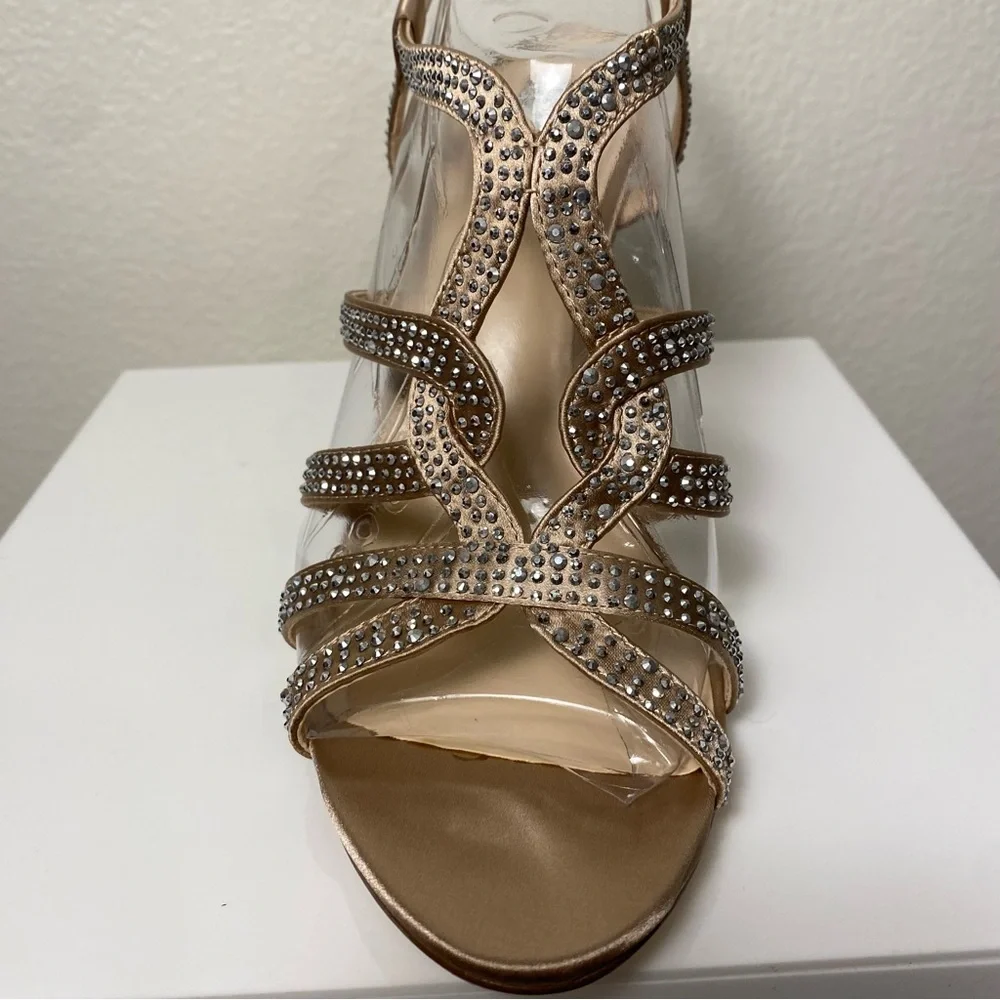 INC Sparkling Rhinestone Strappy Heels Size 9.5 Brand New in Box